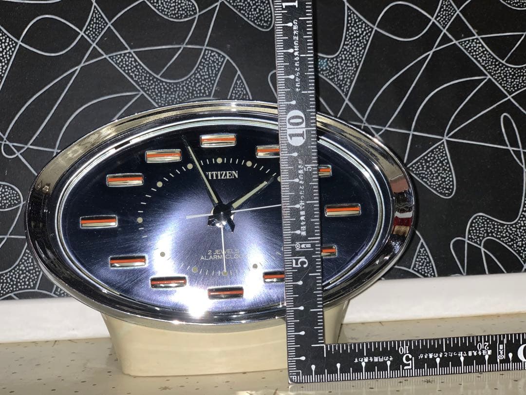 CITIZEN シチズン ゼンマイ　置時計☆昭和レトロ　スペースエイジ　70's