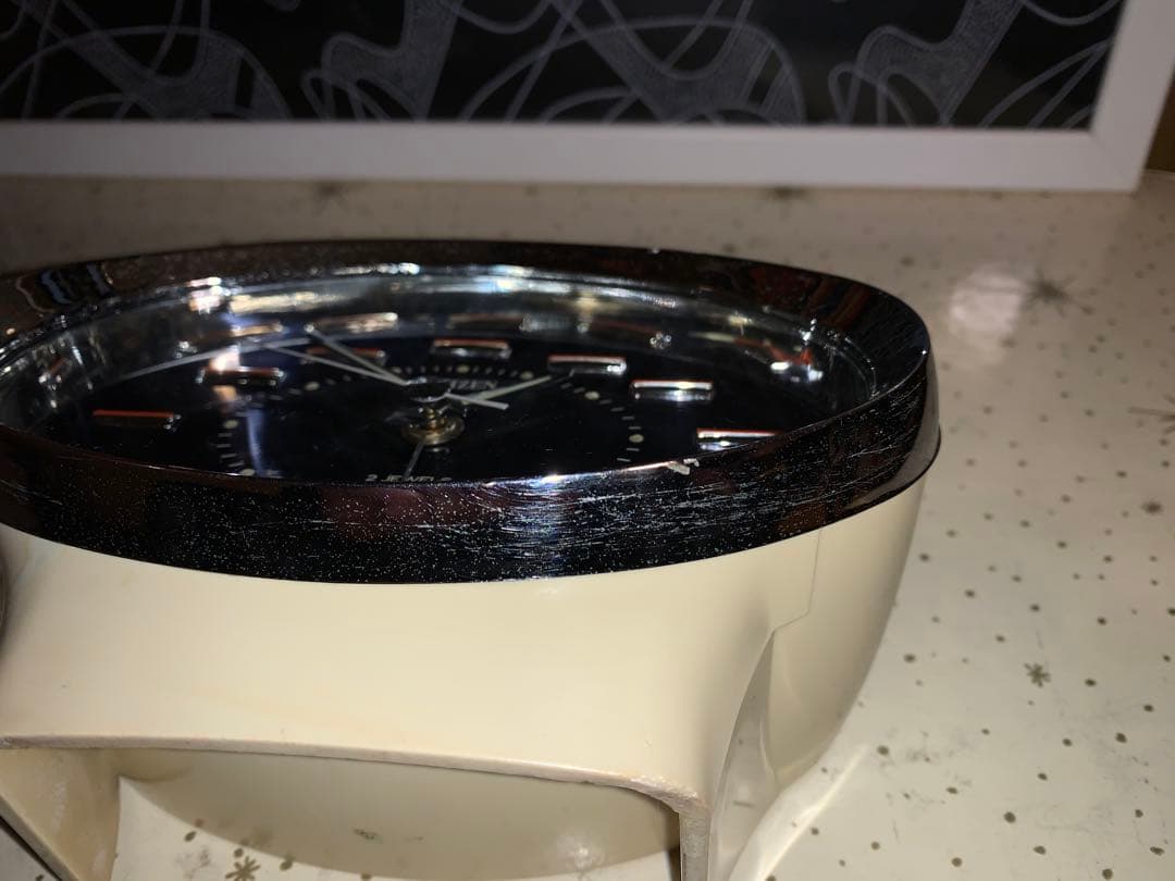 CITIZEN シチズン ゼンマイ　置時計☆昭和レトロ　スペースエイジ　70's