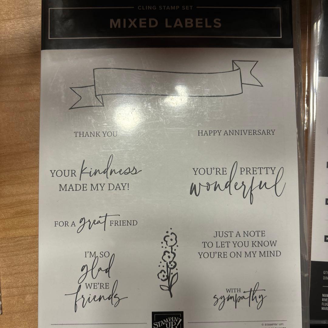 一点限り♡未使用MIXED LABELS スタンプセットとダイスタンピンアップ