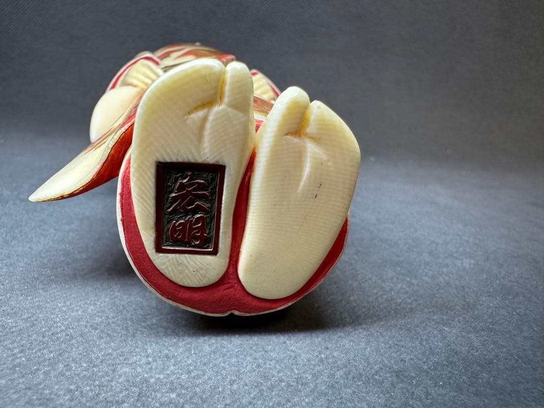 極上　博多人形　希少品　置物　仏像　和彫　天然素材　アンティーク　和彫　置物