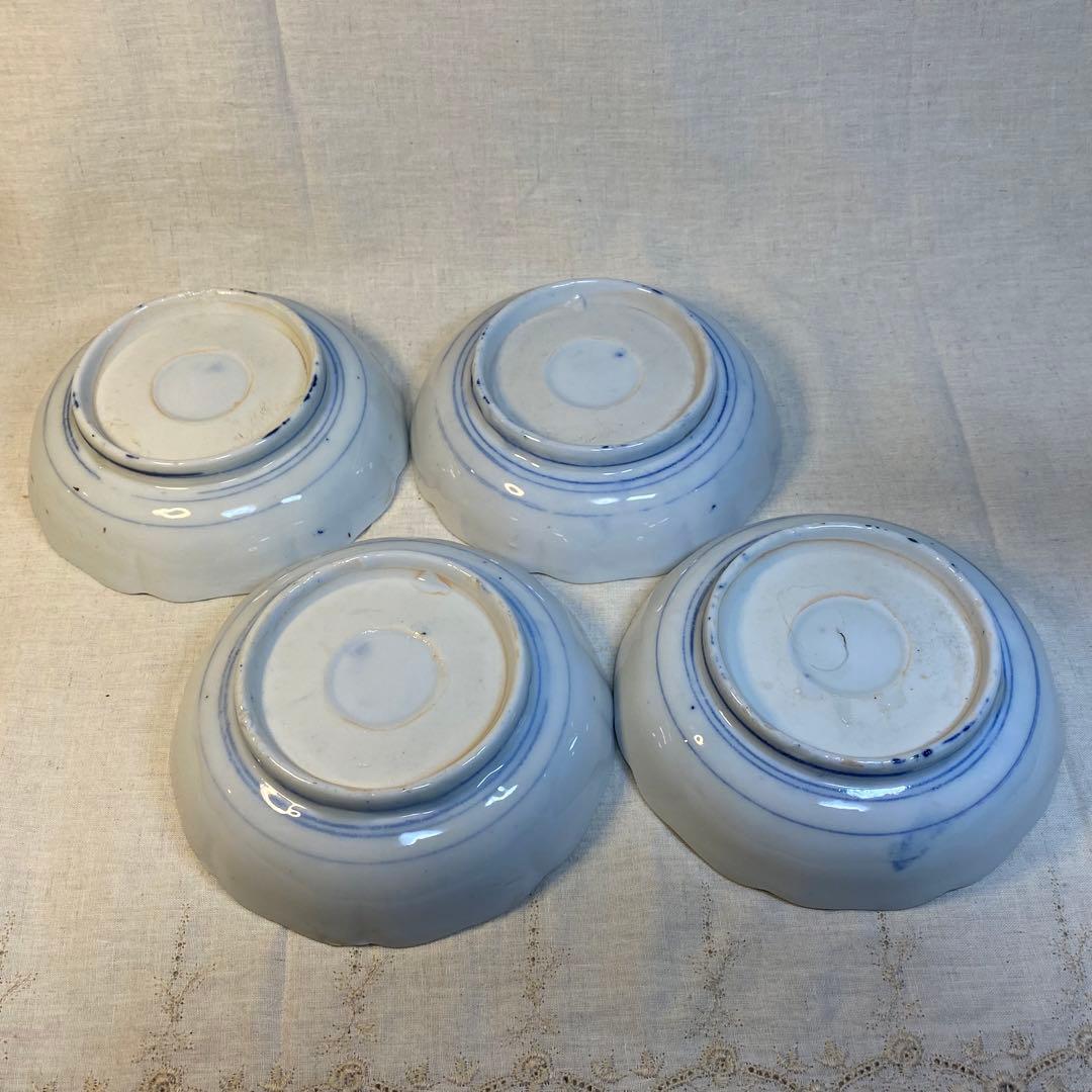 伊万里　古伊万里　大聖寺伊万里　なます皿　色絵　金襴手　4客