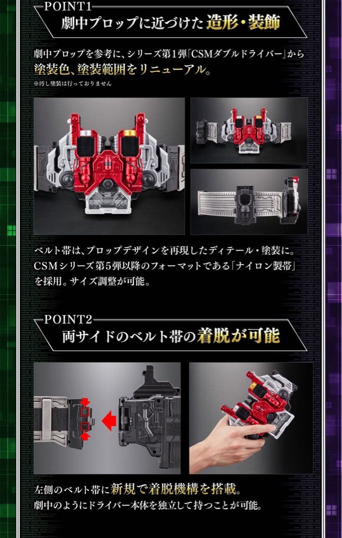 CSM 仮面ライダーダブル ダブルドライバー ver.1.5 変身ベルト