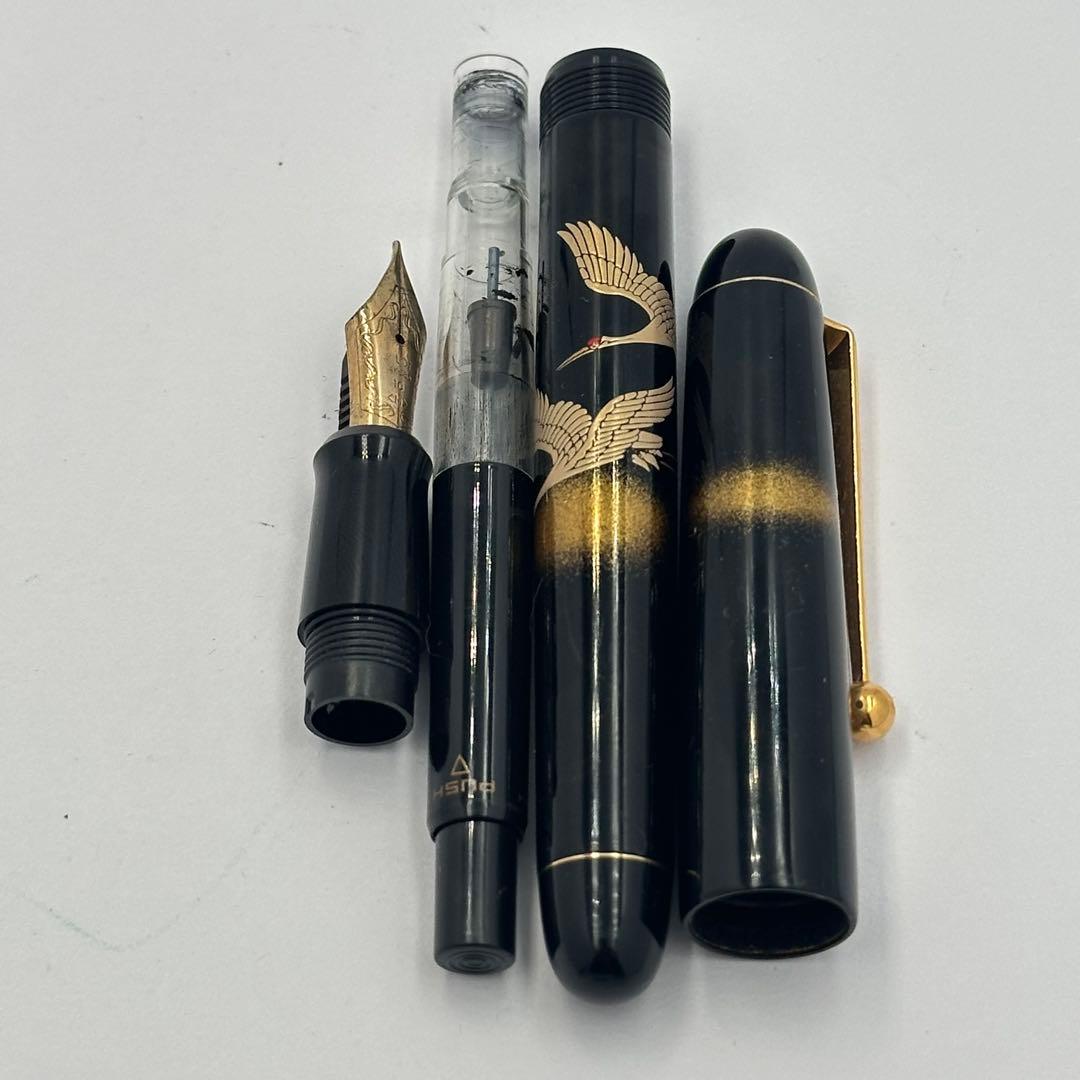 PILOT 万年筆 14K 平蒔絵 双鶴 國光會 1320