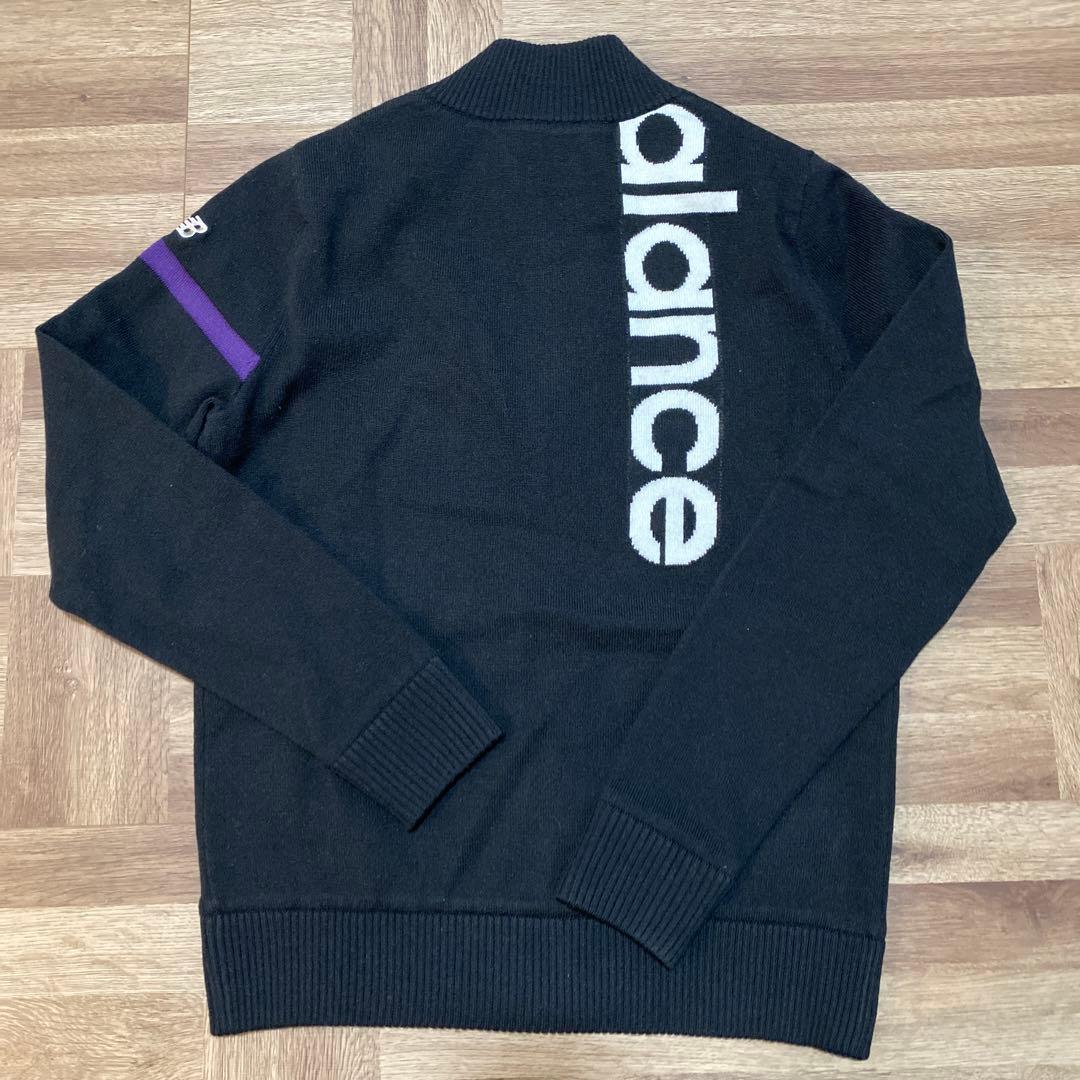 美品♡ニューバランスゴルフ♡ニットジップジャケット♡ブラック♡ホワイト♡S