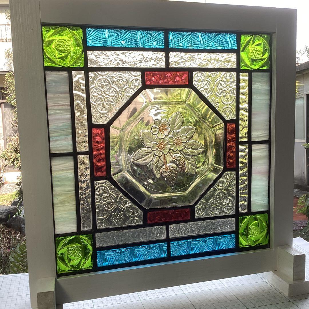 ステンドグラスパネル　ストロベリー(1419)