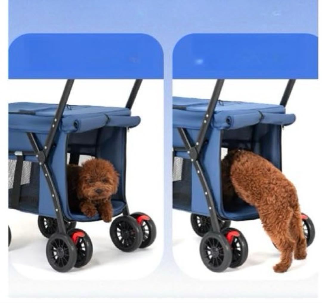 HeyDear ペットカート バギー 黒 中型犬や多頭飼い用