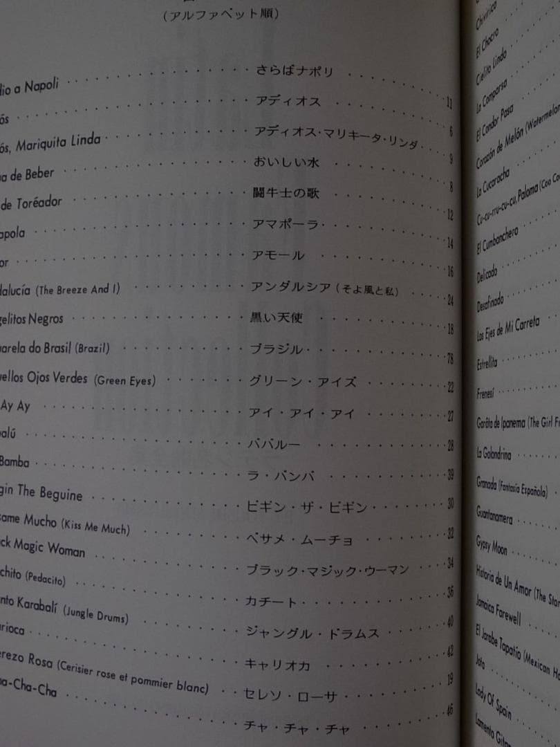 ラテン名曲全集 楽譜