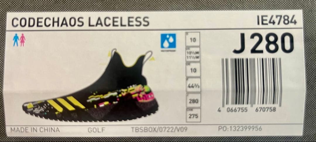 新品[アディダスゴルフ]シューズ コードカオス レースレス グリッチ28.0cm