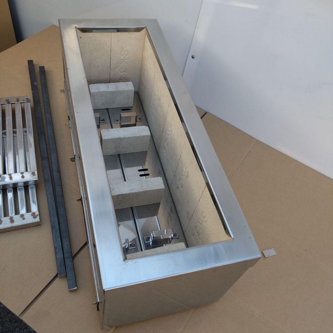 新品 耐火レンガコンロ 炭火用 5丁 幅640 奥行240 うなぎ 魚 焼鳥機