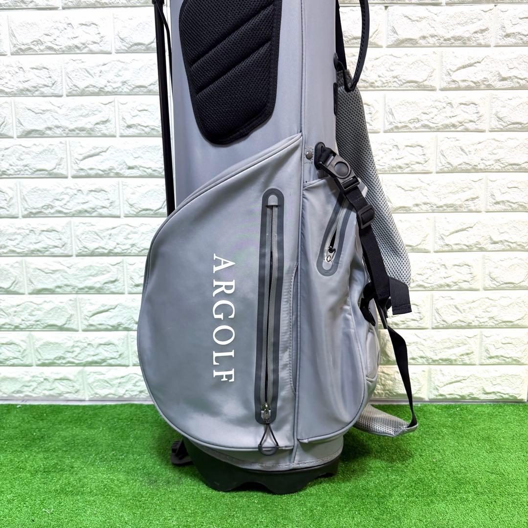 希少　ARGOLF キャディーバッグ　スタンド式　8.5型　軽量　グレー　良好