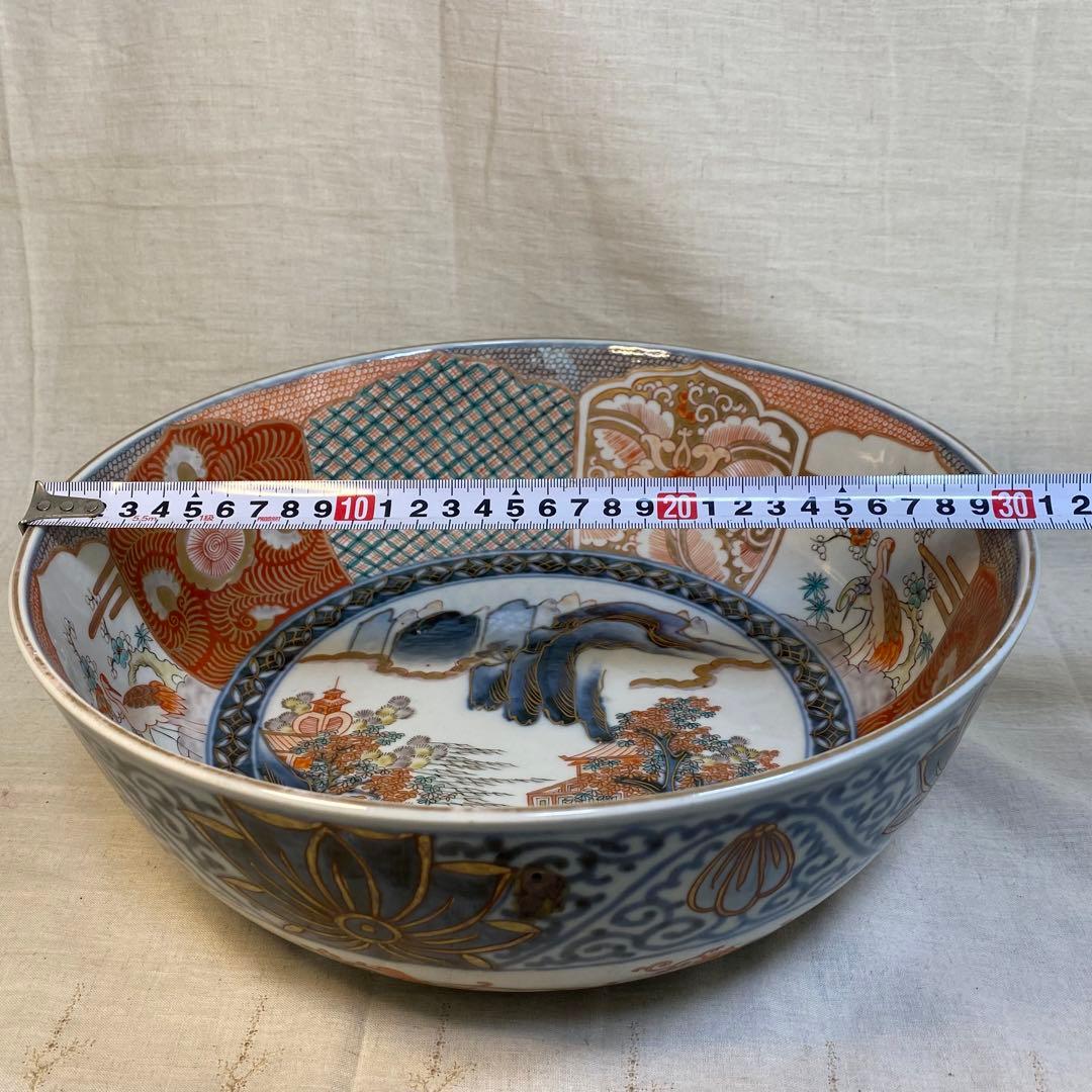 伊万里　古伊万里　大聖寺伊万里　大鉢　花鳥文　金襴手　色絵