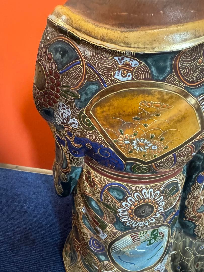 2004 九谷焼　布袋　縁起物 七福神 置物 神仏物 アンティーク 時代物