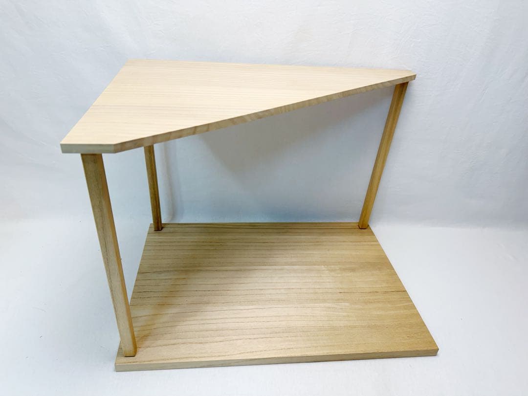 未使用 茶道具 桐木地 山里棚 利休好写し 組立式 炉・風炉兼用 元箱