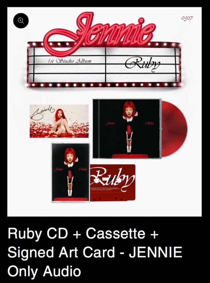 直筆サイン入り ジェニー 「Ruby」 CDアルバム カセット アートカード