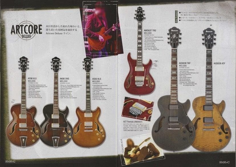 Ibanez AGS83B レスポールシェイプのセミアコ