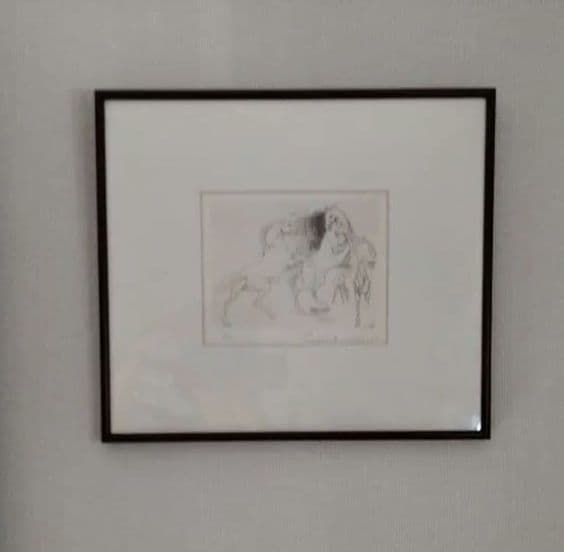 加藤助八。馬のエッチング　作品 　37/50