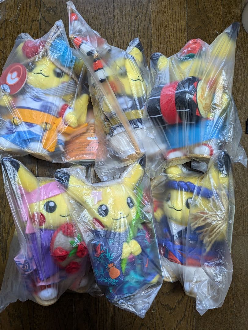 ポケモンセンタートウホク　お祭り　ピカチュウ　ぬいぐるみ　6種 　オマケ付㉔