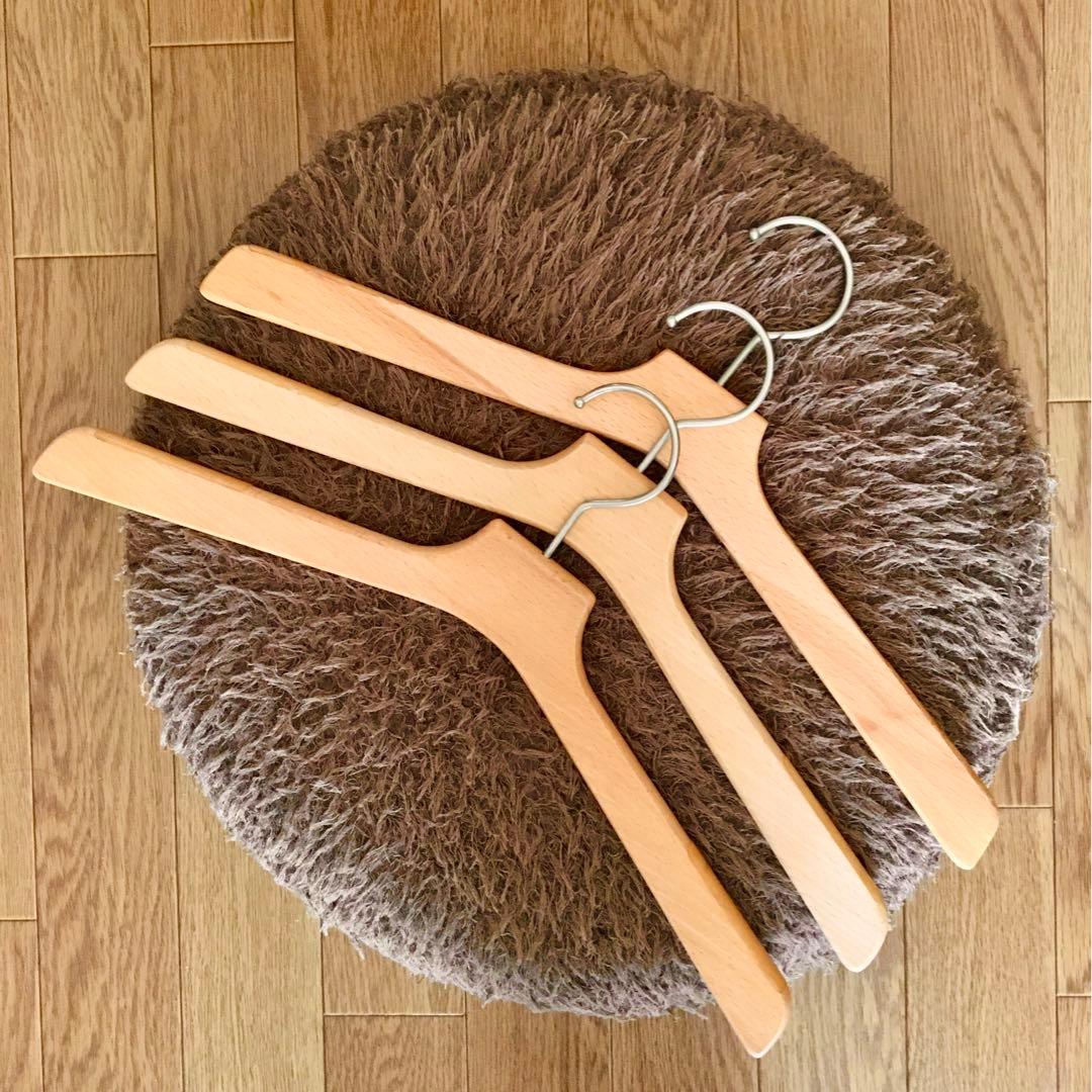 希少 天然木 木製 ウッドハンガー 44点セット