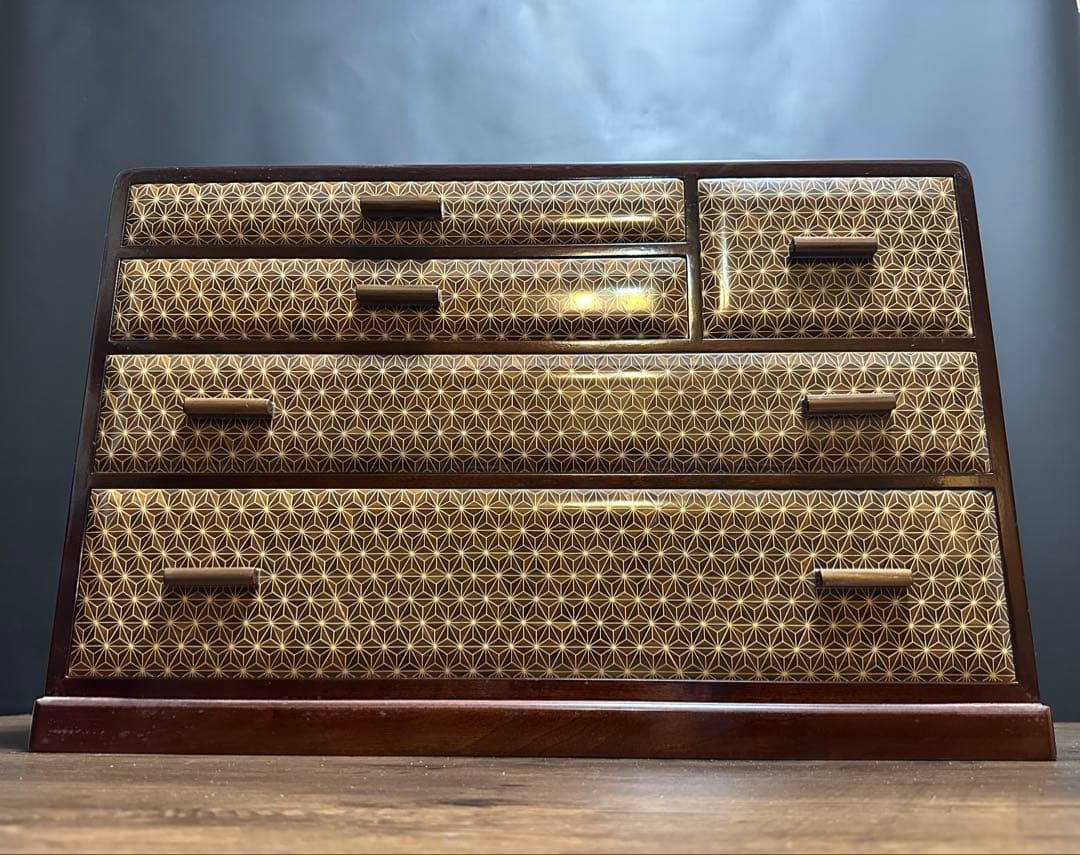 【伝統工芸】箱根細工 木象嵌 寄木家具　箱根寄木細工