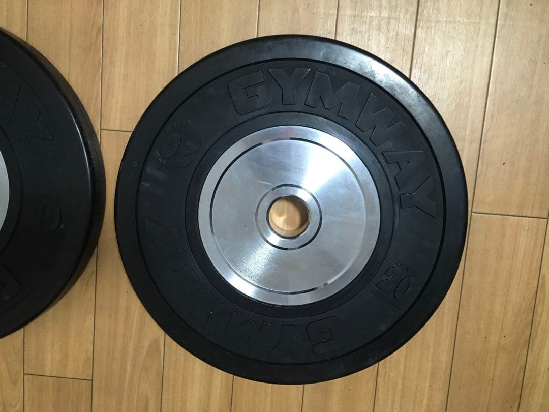 ① GYMWAYバンパープレート 20kg x 1枚