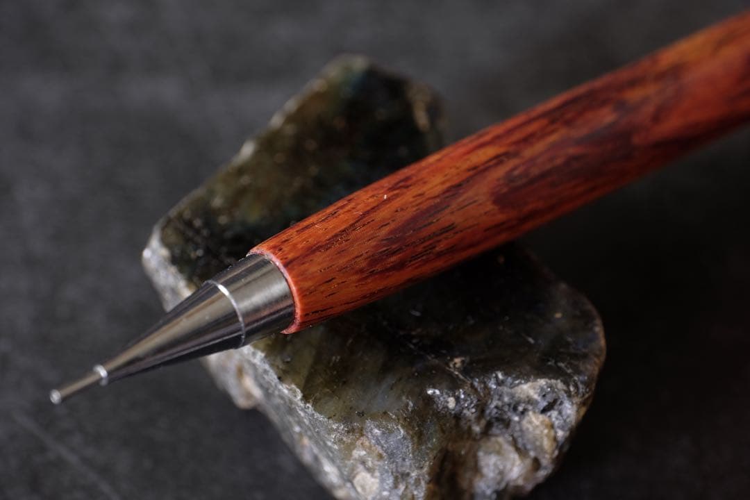 PG5木軸カスタム0208　高村杢工房製図用シャープペンシル チューリップウッド