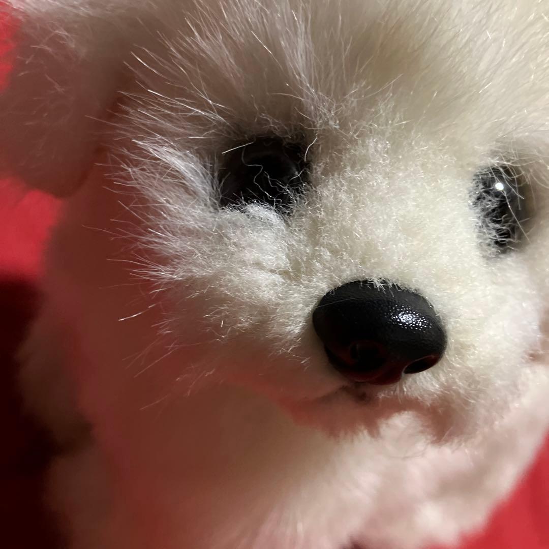 ぬいぐるみ犬　マルチーズ　リアル　白い犬　レトロぬいぐるみ