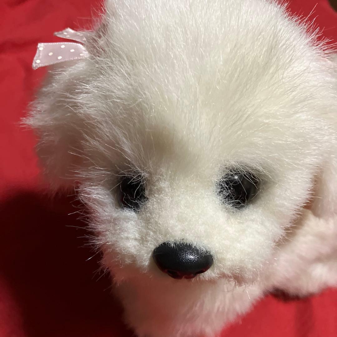 ぬいぐるみ犬　マルチーズ　リアル　白い犬　レトロぬいぐるみ