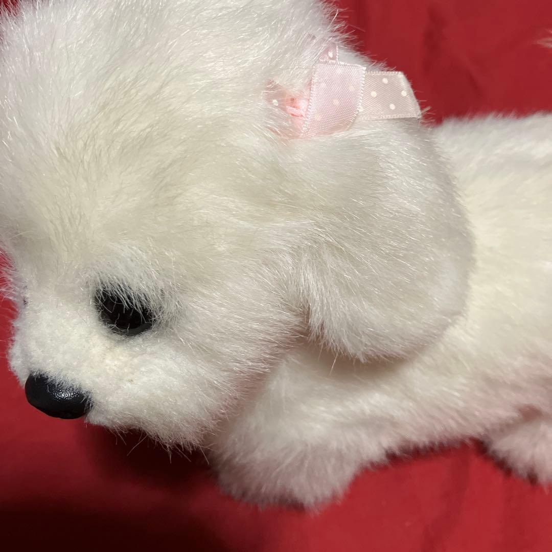 ぬいぐるみ犬　マルチーズ　リアル　白い犬　レトロぬいぐるみ
