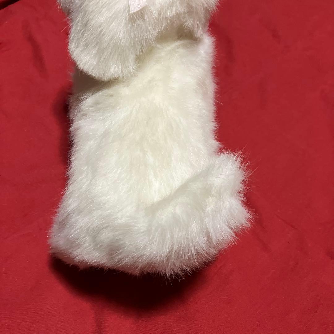 ぬいぐるみ犬　マルチーズ　リアル　白い犬　レトロぬいぐるみ