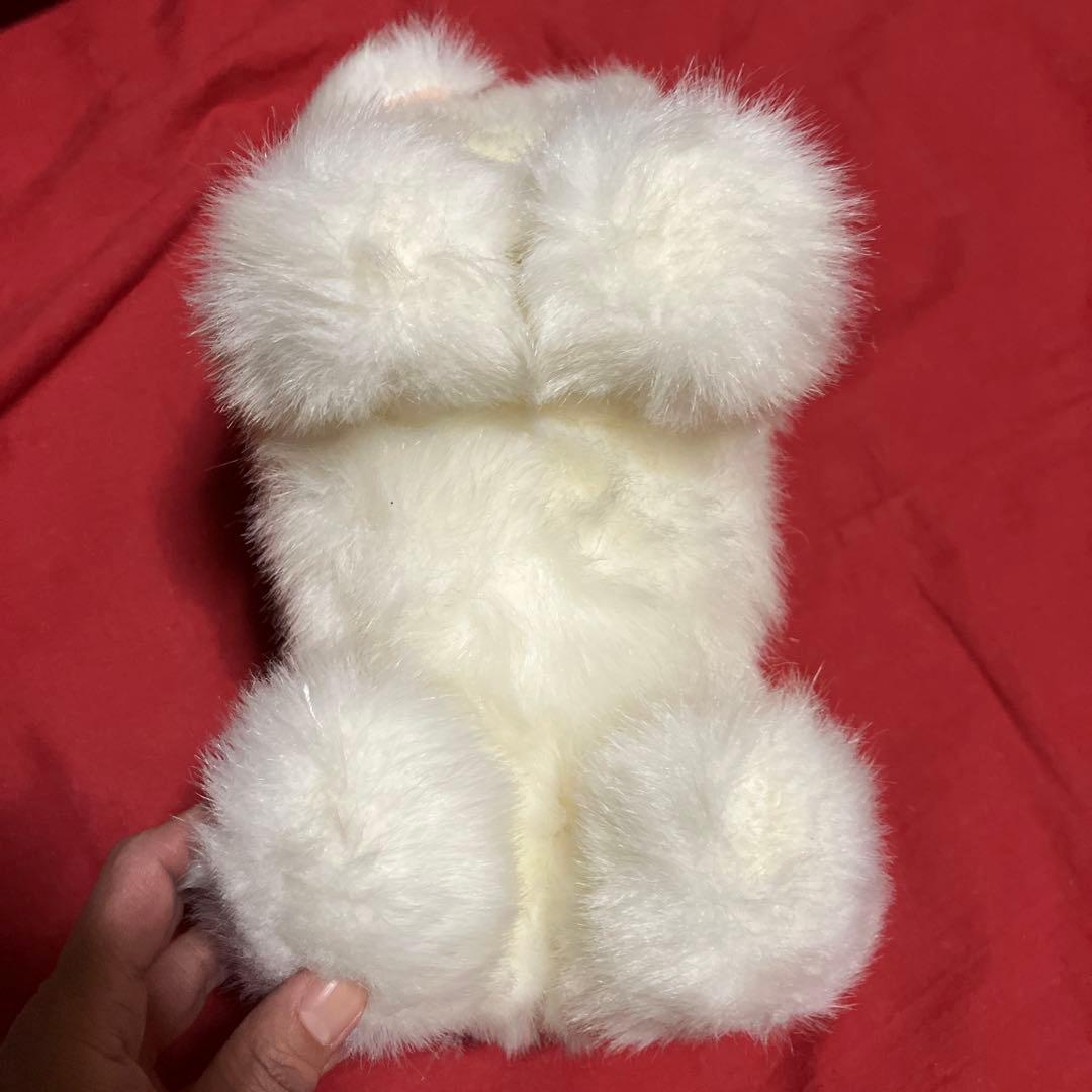 ぬいぐるみ犬　マルチーズ　リアル　白い犬　レトロぬいぐるみ