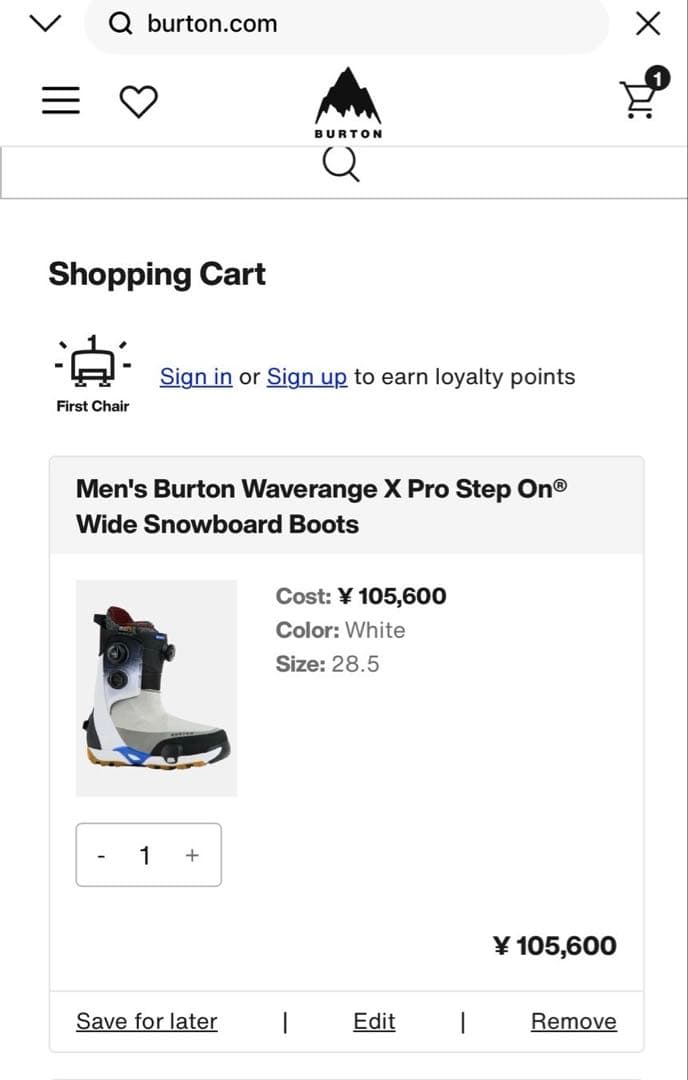 Burton Waverage X Pro Wide Step On® 28.5