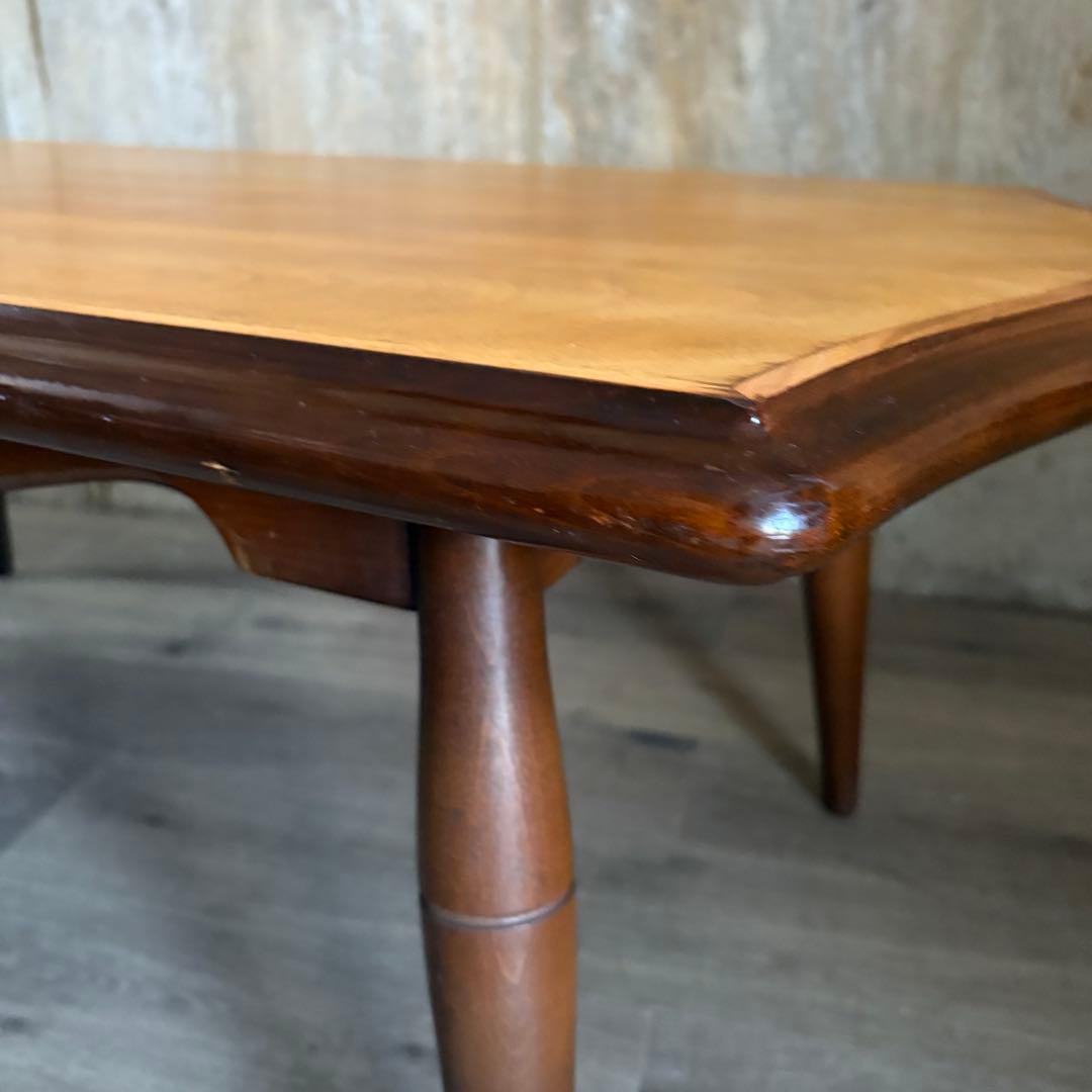 飛騨産業　オールドキツツキ　センターテーブル　天板リペア　オイルフィニッシュ