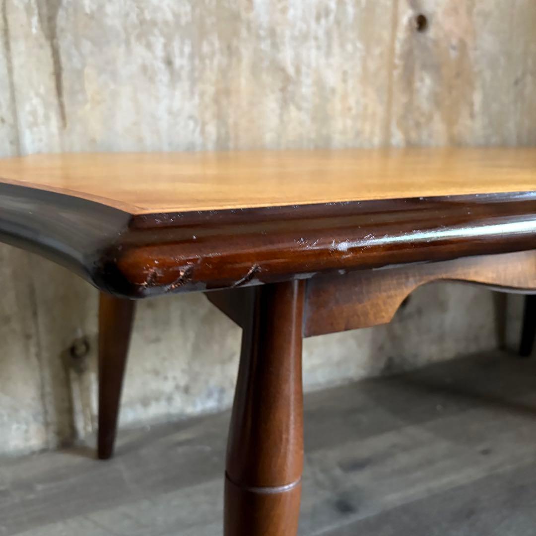 飛騨産業　オールドキツツキ　センターテーブル　天板リペア　オイルフィニッシュ