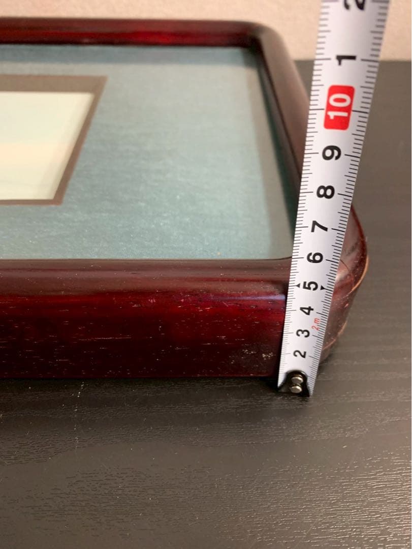 富士山の絵が入った額縁 白磁 陶器