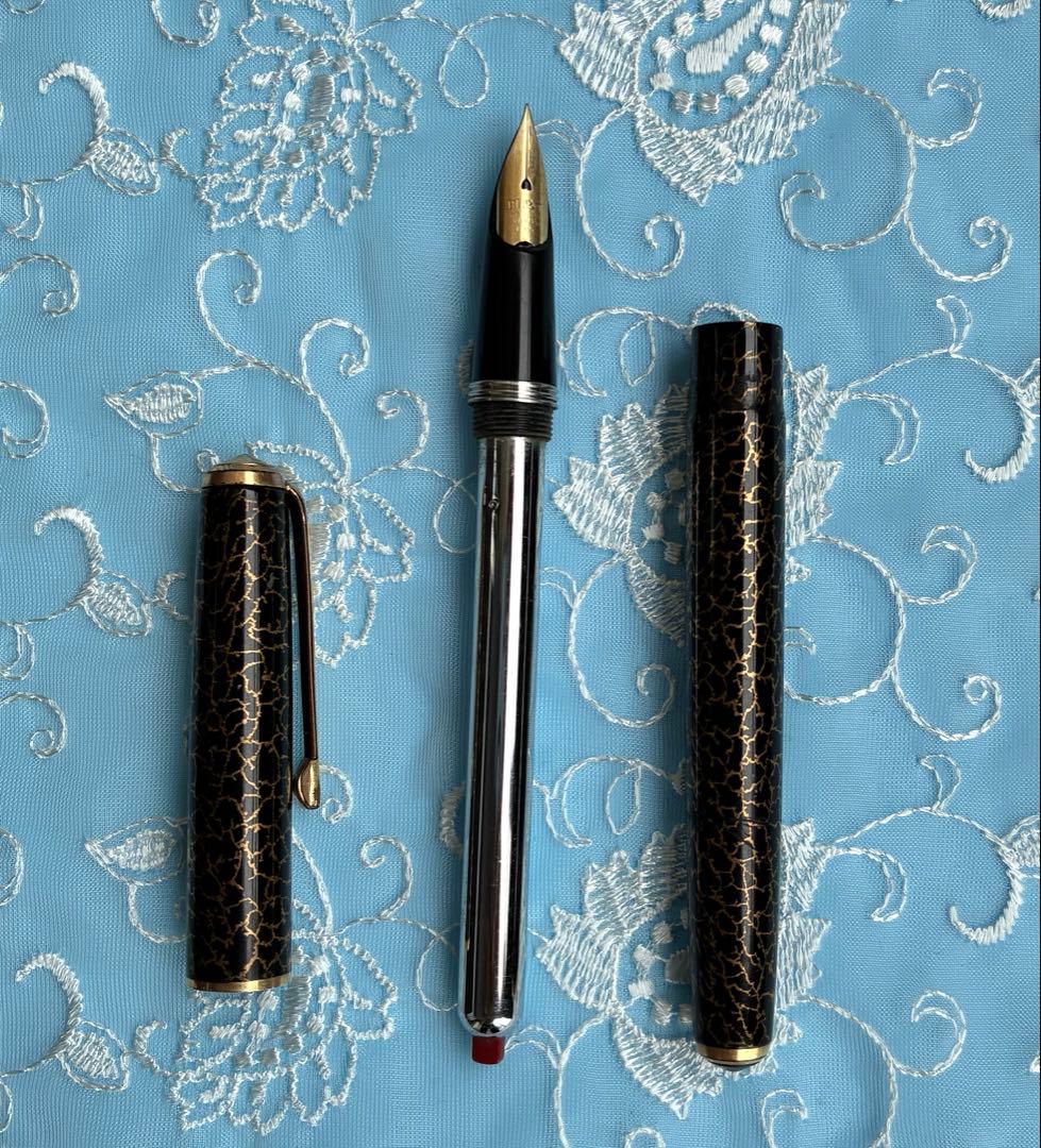 パイロット　国光会　蒔絵　黒蜻蛉14金　ヴィンテージ