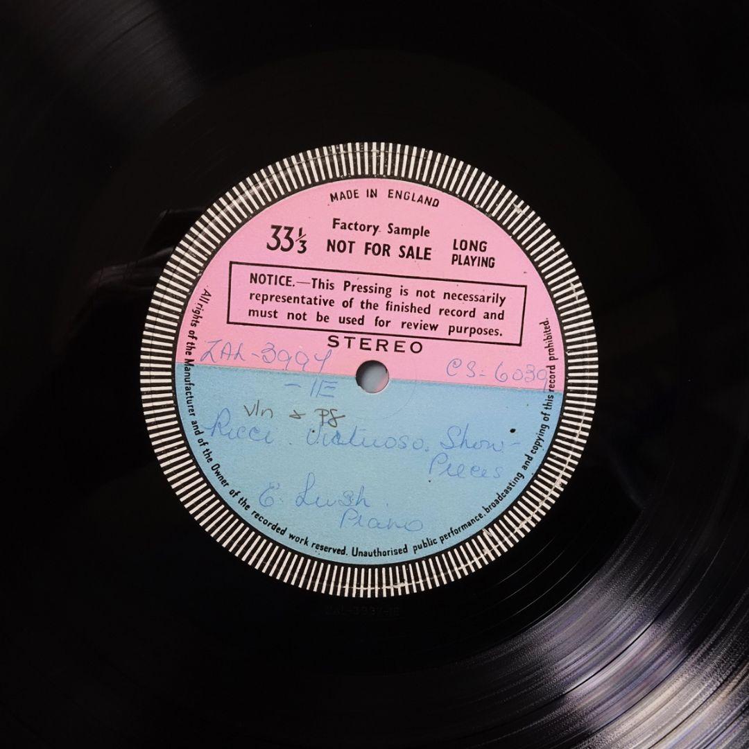 SXL未発売 Test 英Decca　「ヴァイオリン小品集」　ルジェロ・リッチ