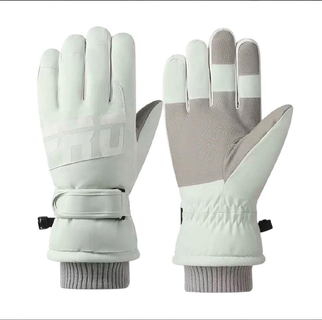 グローブ 手袋 スキー スノボ ウィンタースポーツ 防寒 グリーン レディース