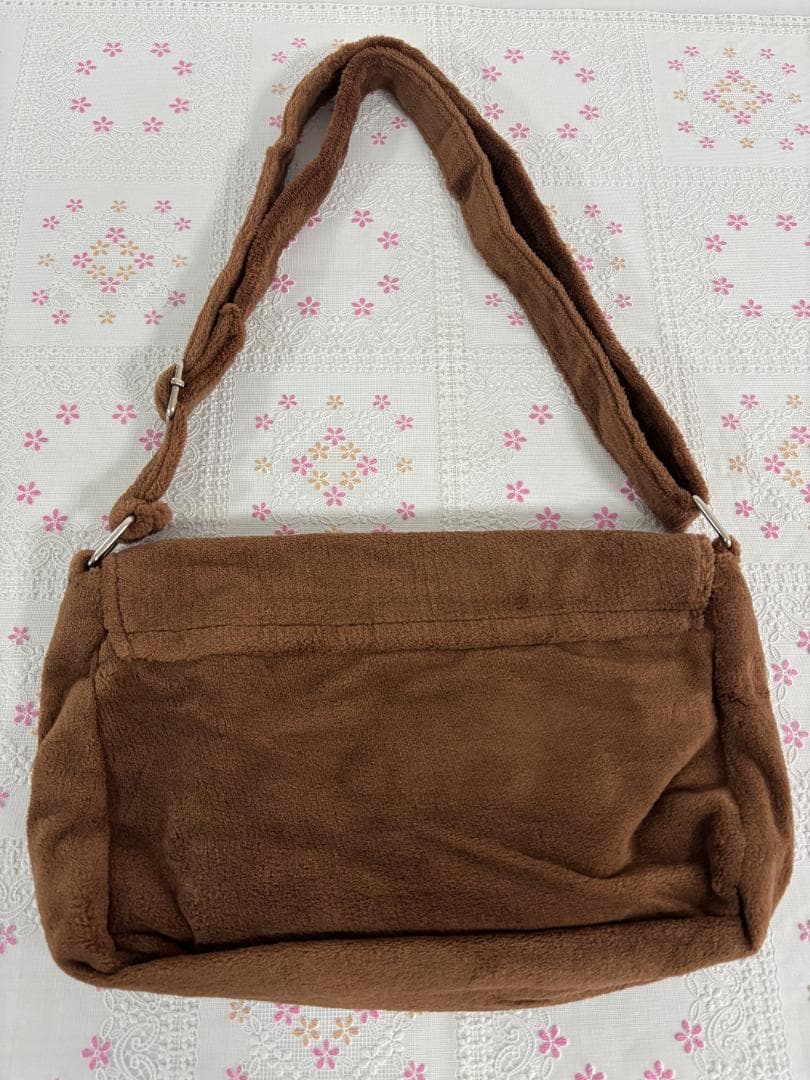 綺麗☆Brown/White ショルダーバッグ ふわふわ