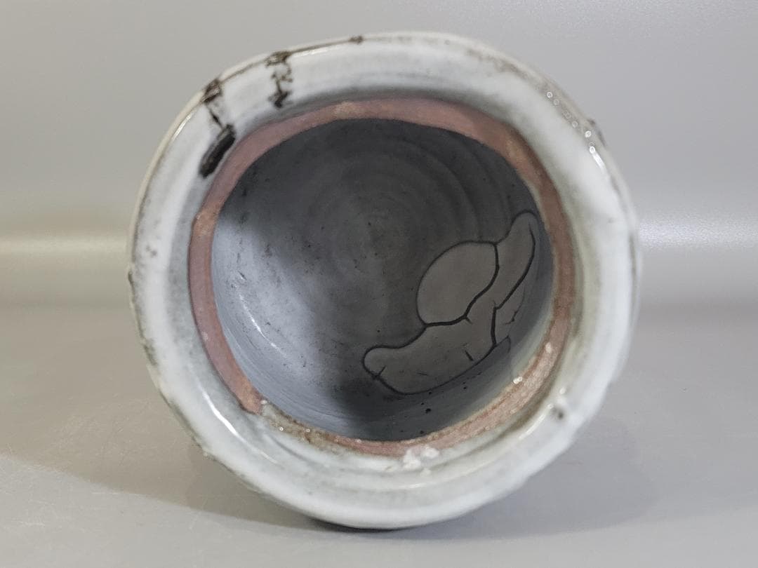 絵瀬戸 十葦文 水指 魯山人先生作 書付 美品