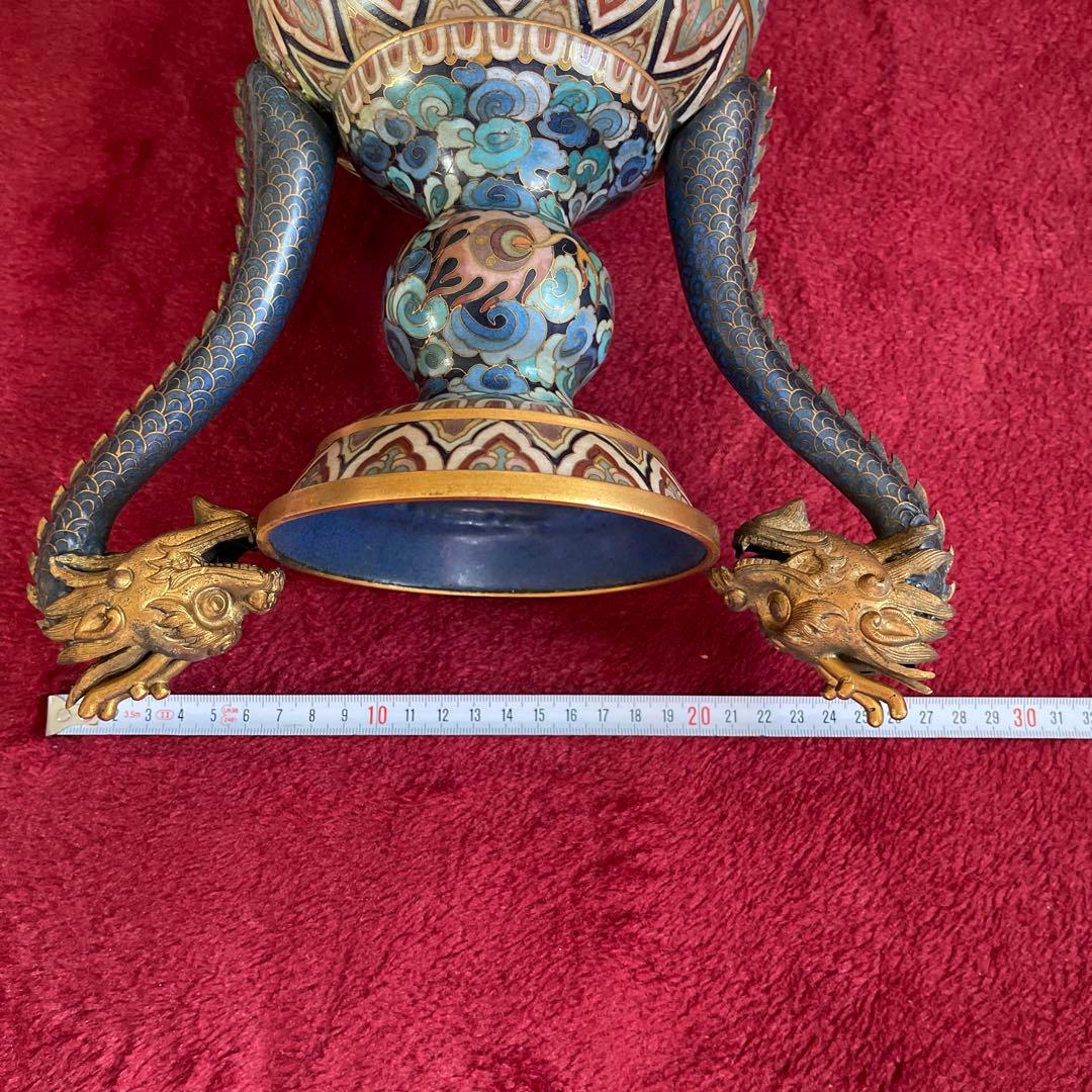 双龍、飛虎➖法蜋彩絵花瓶