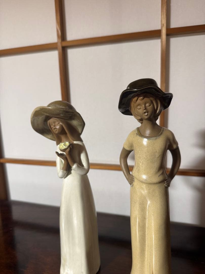 陶器製 女性像 2体セット