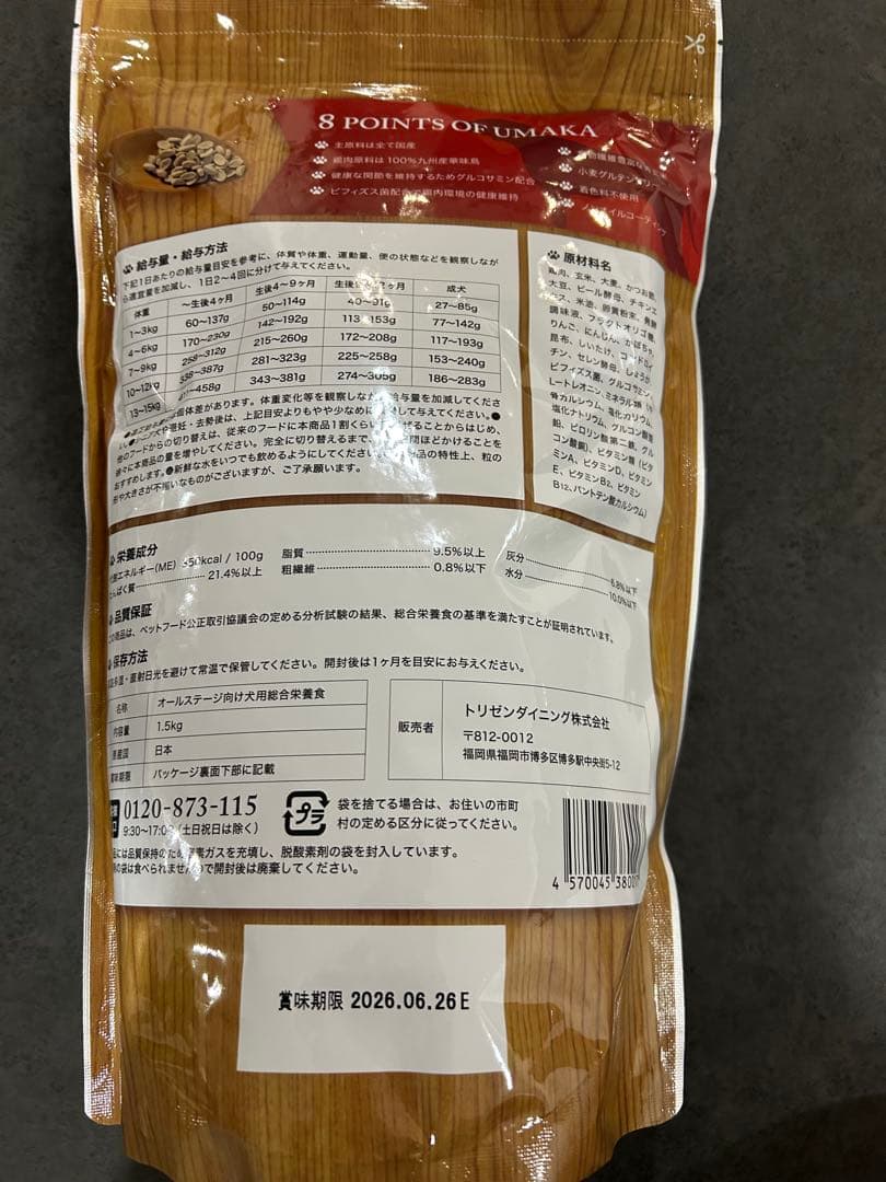 うまか セミモイストドッグフード 1.5kg2袋セット