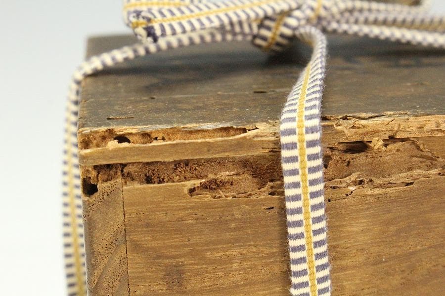 茶道具 古銅 渦模様 蓋置 時代箱 希少(K-XA864)