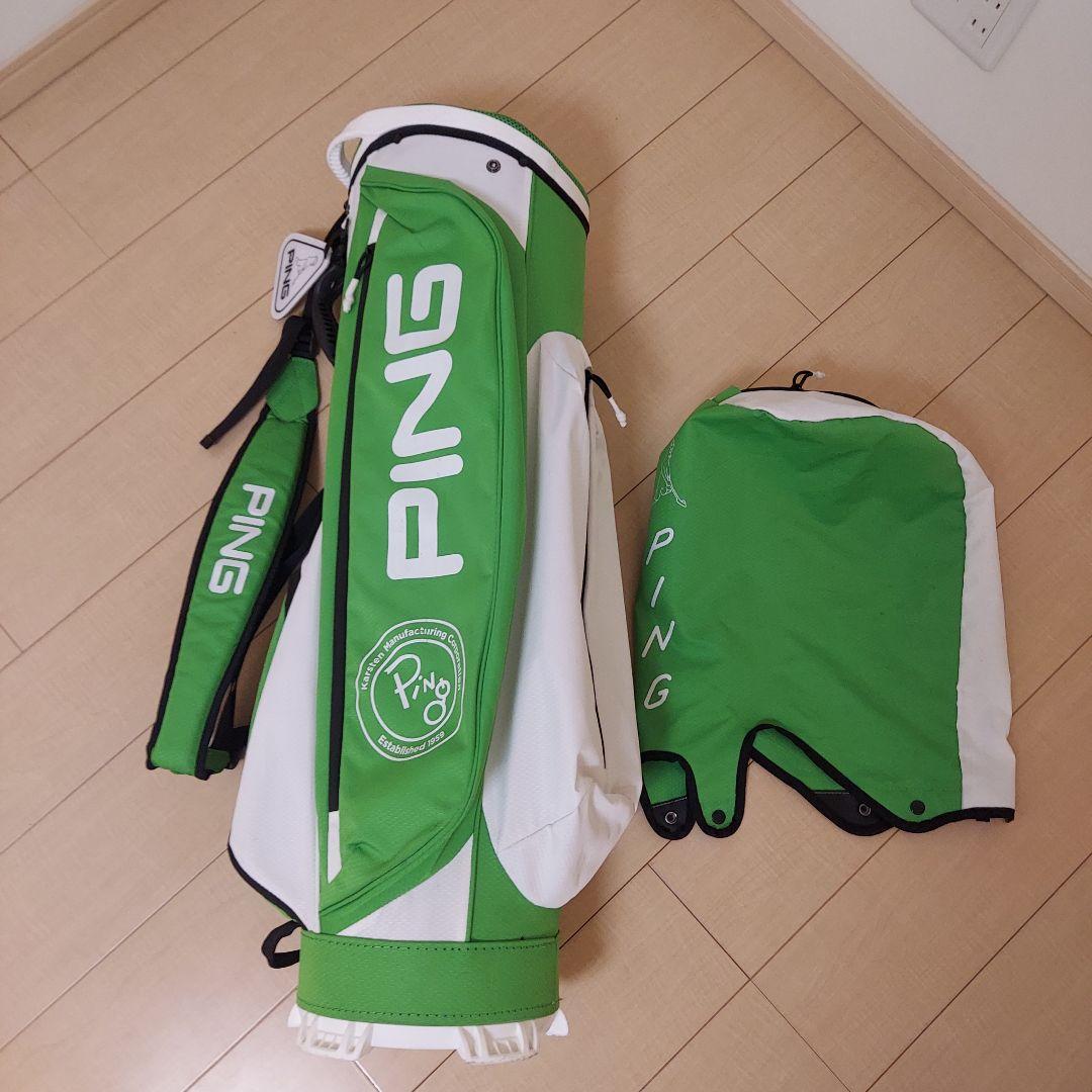 【R)】 PING ピン キャディバッグ 軽量 グリーン/ホワイト ★美品
