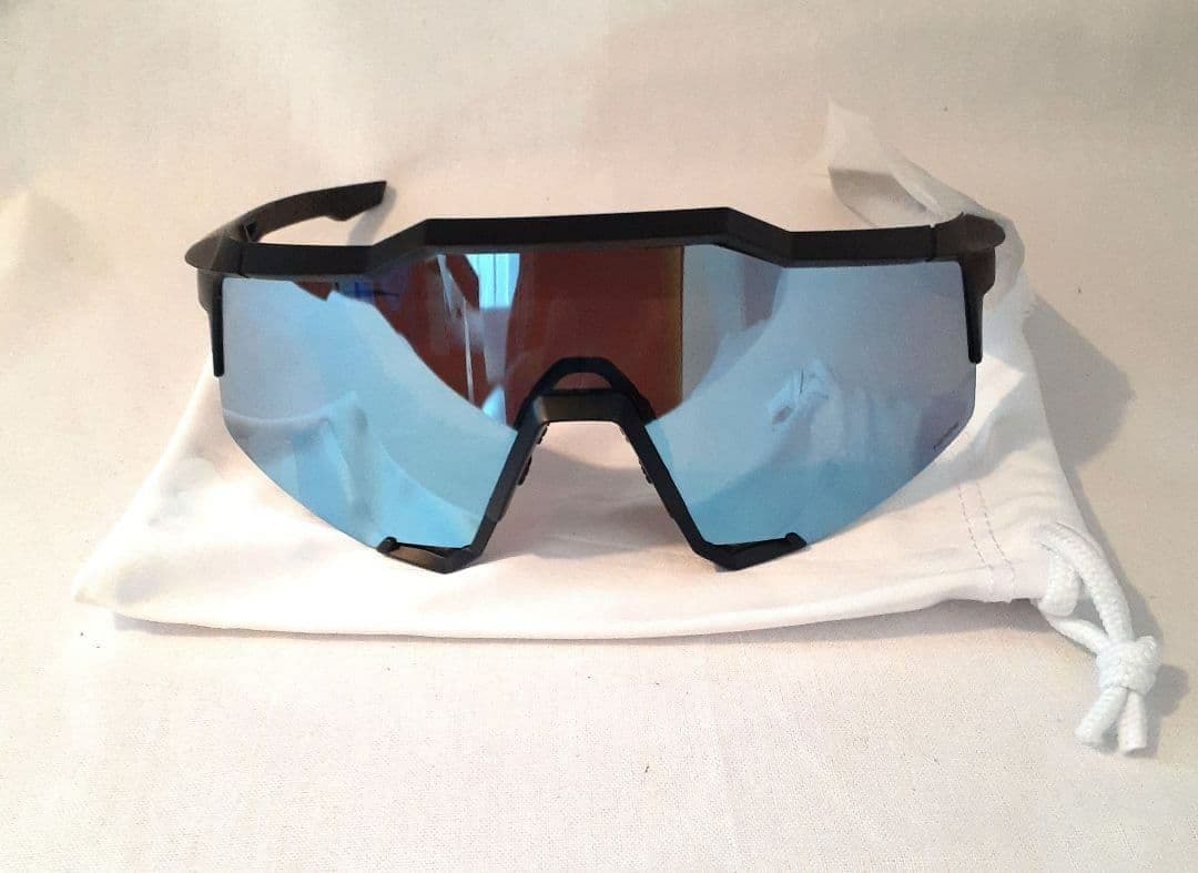 100% SPEEDCRAFT ブラック ブルー ワンハンドレッド サングラス