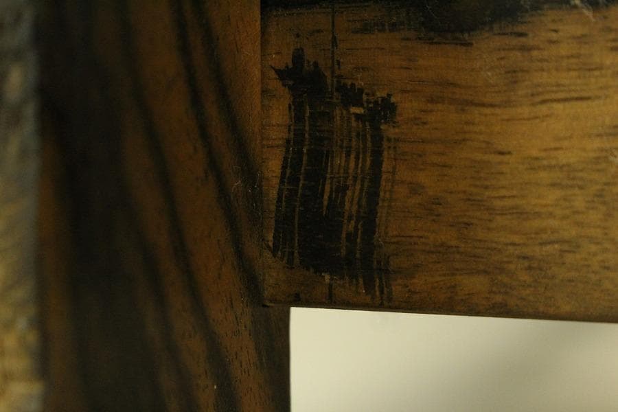 武具 日本刀 刀掛 黒柿 時代物(ZE651)