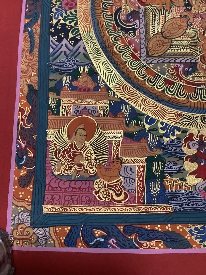 《 チベット密教　新品　1点物 》 手描き　曼荼羅　仏陀　釈迦　仏画　仏教　e6