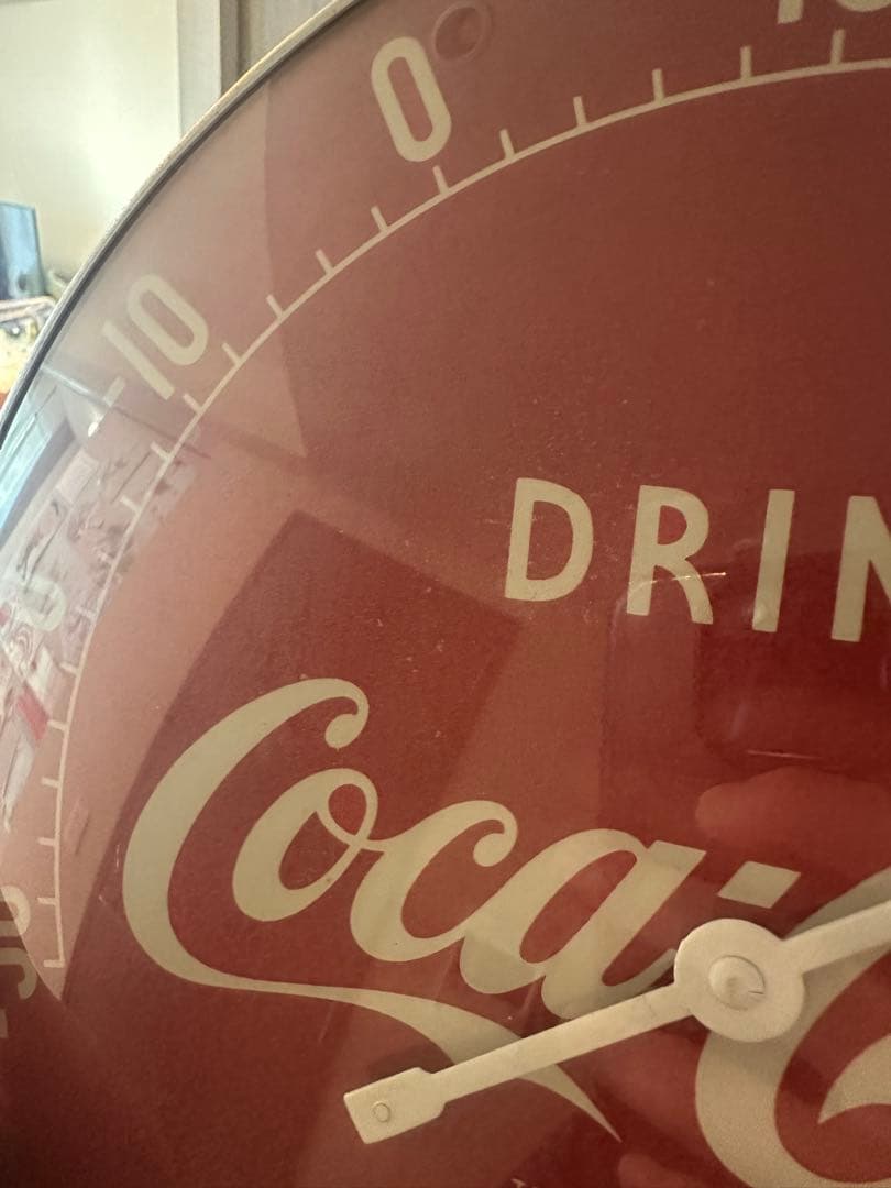 Coca-Cola レトロ温度計 直径約30cm
