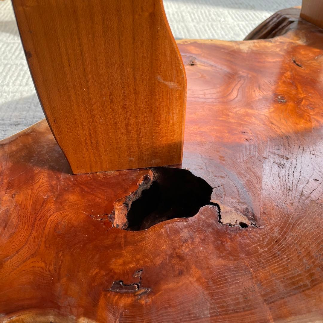 欅（けやき） 天然木一枚物茶卓 ローテーブル