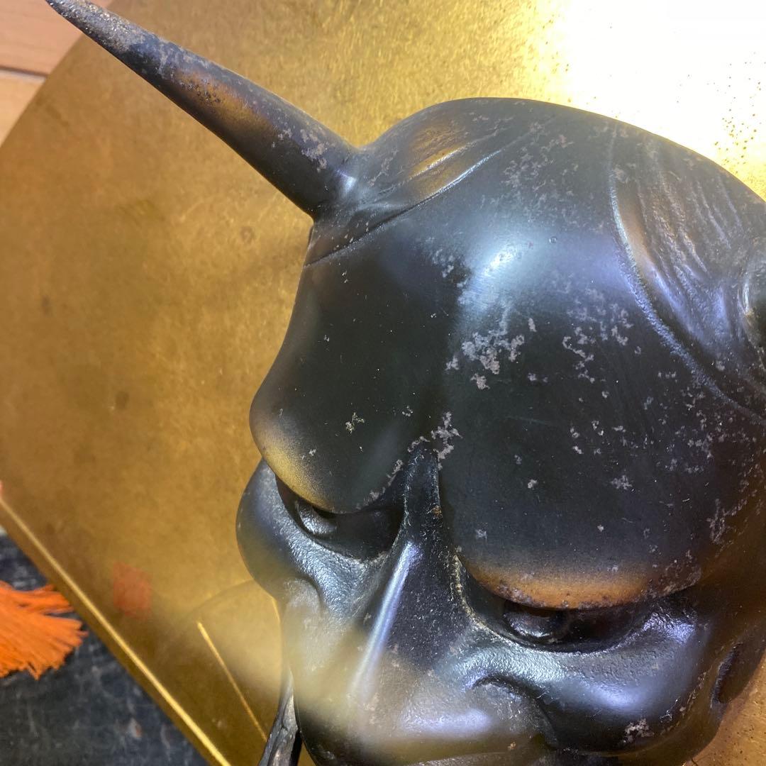 鉄製般若面【扇子額付】